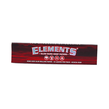ELEMENTS RED KING SIZE SLIM FEUILLES CHANVRE